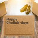  Hanukkah Themed Doormat, Outdoor Welcome Mat Happy Challah-Days Design