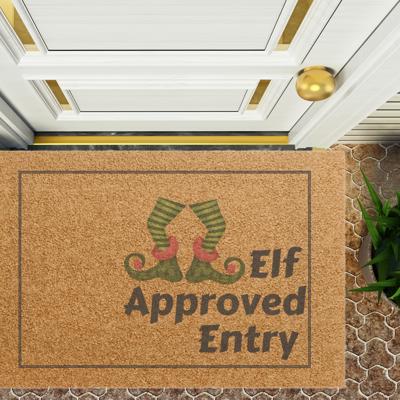 Elf Shoes Funny Doormat, Holiday Gift for Couples , Dorm or Apartment Decor
