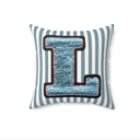  Custom Initial Letter Faux Suede Pillow, Cute Monogram Dorm Room Decor