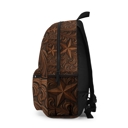  Tooled Leather Look Backpack, Western Star School Bag