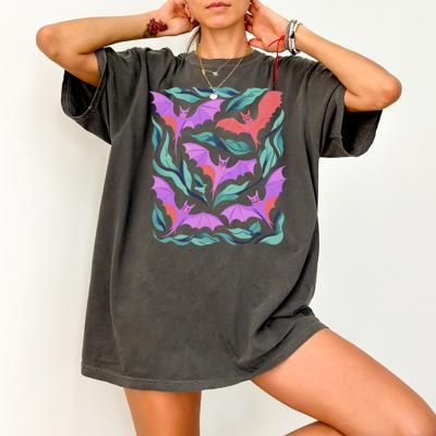 Abstract Halloween Bats Comfort Colors T-shirt