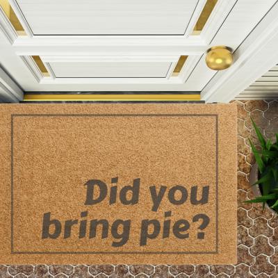 Thanksgiving Funny Doormat, Outdoor Welcome Mat Did You Bring Pie Design