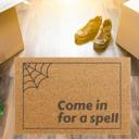  Halloween Themed Doormat, Outdoor Welcome Mat Come in for a Spell Design