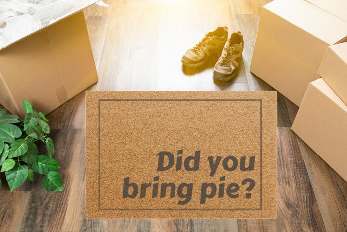 Thanksgiving Funny Doormat, Outdoor Welcome Mat Did You Bring Pie Design
