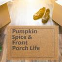  Autumn Themed Doormat, Outdoor Welcome Mat Pumpkin Spice & Front Porch Life Design