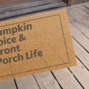  Autumn Themed Doormat, Outdoor Welcome Mat Pumpkin Spice & Front Porch Life Design