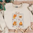  Fall Aesthetic Sweatshirt, Instant Camera Style Autumn Design
