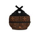  Tooled Leather Look Backpack, Western Star School Bag