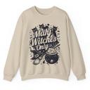  Mahjongg Witches Halloween Sweatshirt, Black Cats & Bats Mahjong Sweater, Funny Gift for Mah Jongg Game Players
