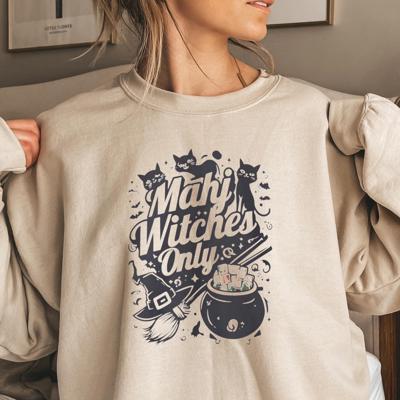 Mahjongg Witches Halloween Sweatshirt, Black Cats & Bats Mahjong Sweater, Funny Gift for Mah Jongg Game Players