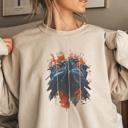  Ravens Halloween Sweatshirt, Artistic Crows Gothic Sweatshirt