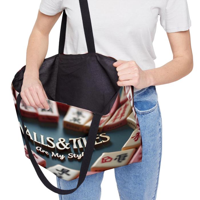 Mah Jongg Custom Carry Bag for Tiles Racks Mat Card and Money Bag