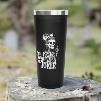 Mahjongg Travel Mug "Still Waiting for a Joker" 22oz Stainless Steel 