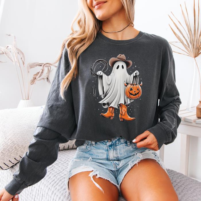 Western Ghost T-Shirt, Comfort Colors Short or Long Sleeve