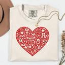  Doodle Art Valentines Shirt, Seasonal and Lifestyle Graphic Tee