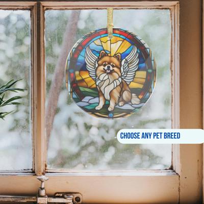 Custom Breed Pet Memorial Suncatcher, Stained Glass Style Acrylic Pet Loss Gift, Pet Grave Marker