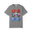 Graphite Patriotic Sunglasses July 4 Party Tshirt