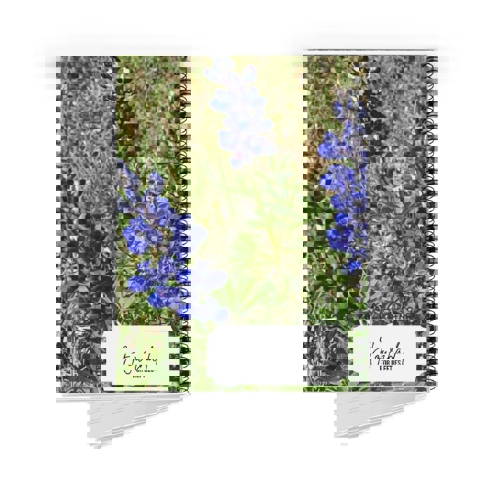 Bluebonnet Journal for Lefties Spiral Notebook
