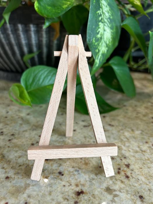 Bluebonnet Mini Canvas and Wooden Easel, Hand Painted Texas flower art