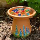  Bee Watering Stations 3 Sizes, Hand Painted Pollinators Water Fountains