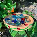  Butterfly Watering Station Hand Painted Terra Cotta Bee Waterer with Ladybug Design
