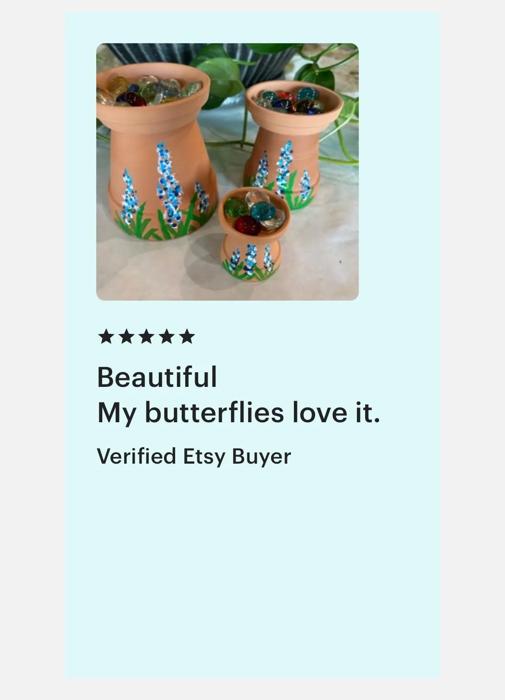 Bee Watering Stations 3 Sizes, Hand Painted Pollinators Water Fountains