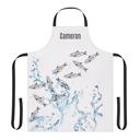  Jumping Fish Apron, Coastal Cooking Gift for Men