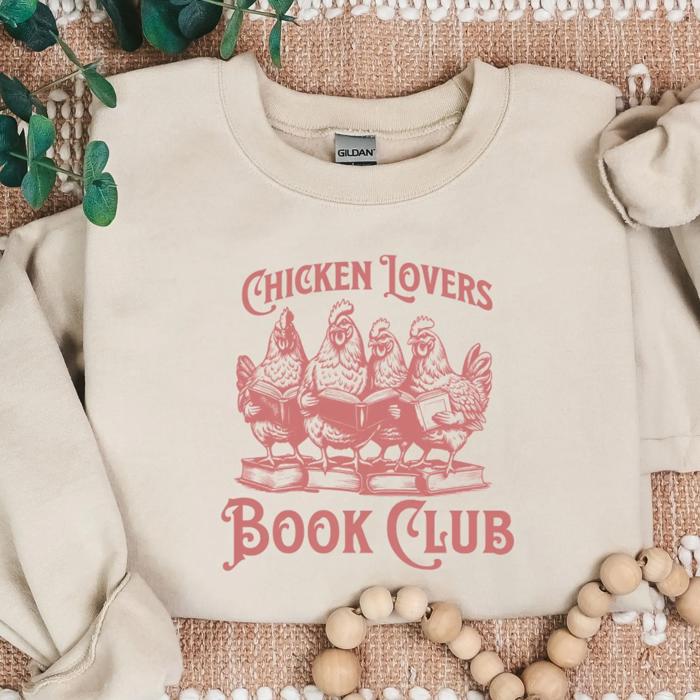 Chicken Lovers Book Club Crewneck Sweatshirt