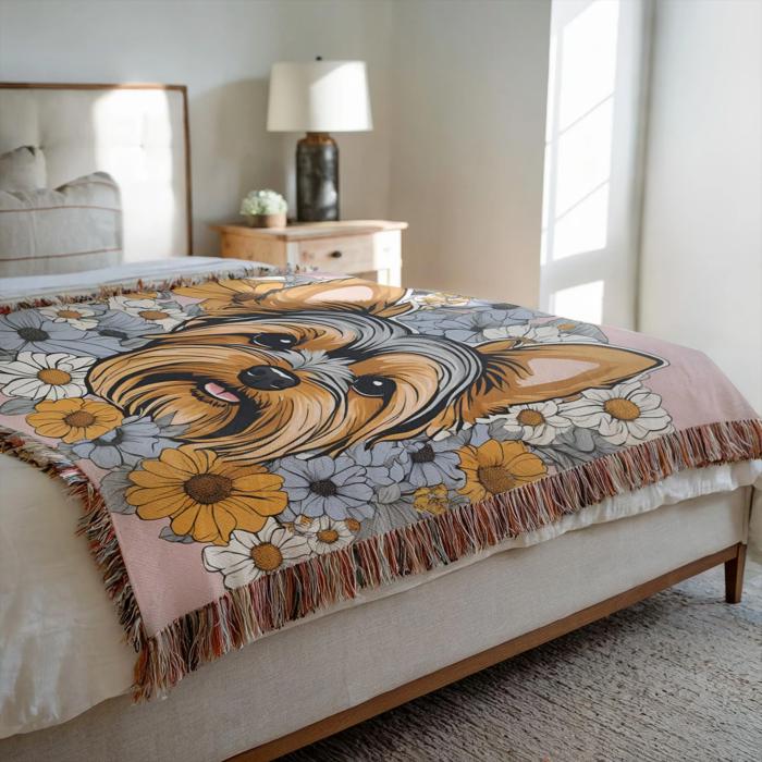 Custom Dog Breed Luxurious Woven Blanket