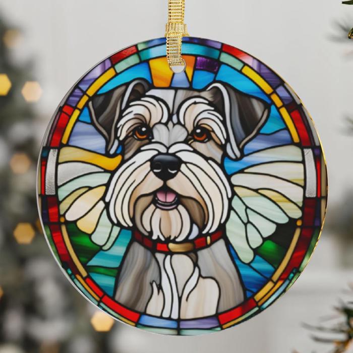 Pet Memorial Suncatcher Stained Glass Style Acrylic Ornament, Choose Your Breed