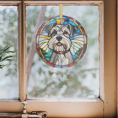 Pet Memorial Suncatcher Stained Glass Style Acrylic Ornament, Choose Your Breed