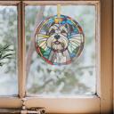  Pet Memorial Suncatcher Stained Glass Style Acrylic Ornament, Choose Your Breed