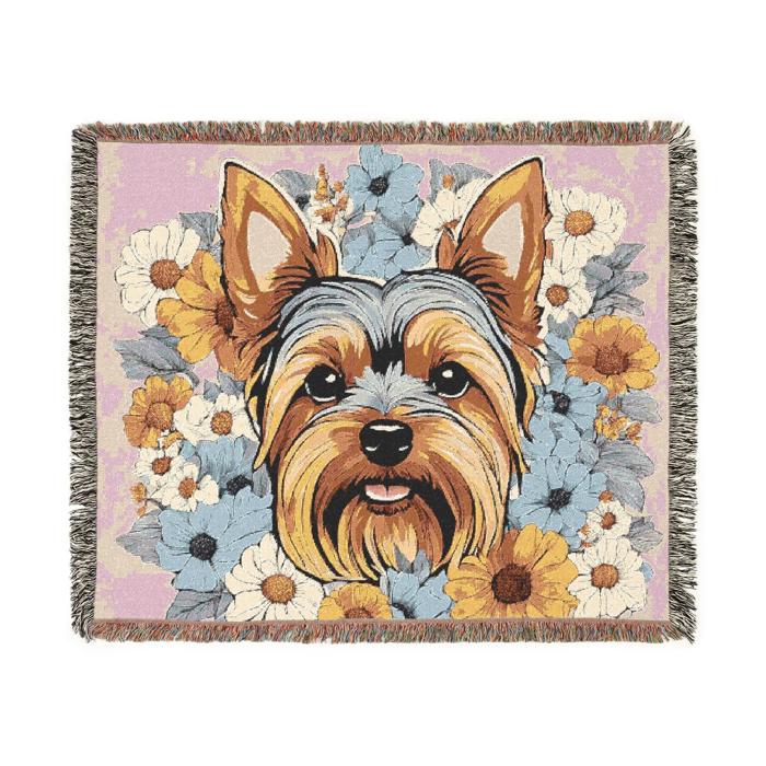 Custom Dog Breed Luxurious Woven Blanket