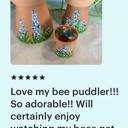  Butterfly Watering Station Hand Painted Terra Cotta Bee Waterer with Ladybug Design