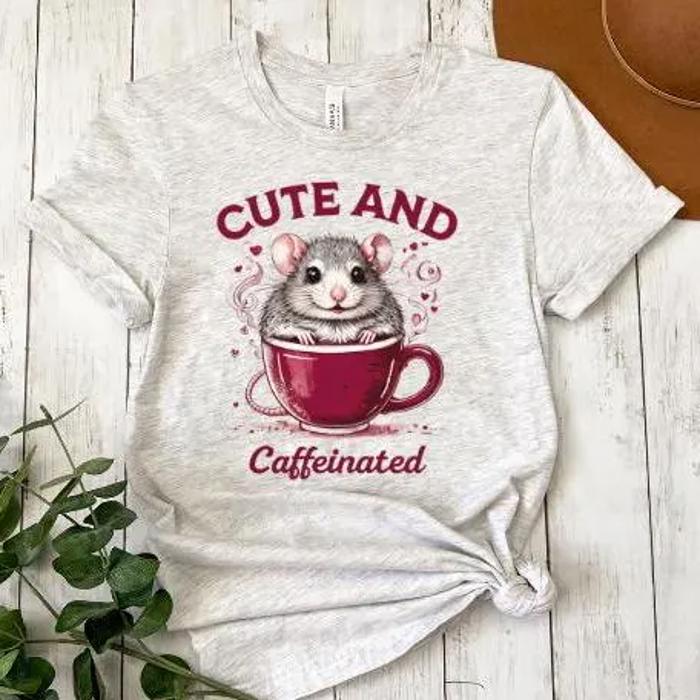 Cute & Caffeinated Rat T-Shirt