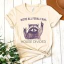 Natural Raccoon House Divided Funny College Rivalry T-Shirt, Longhorns vs Aggies