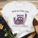  Raccoon House Divided Funny College Rivalry T-Shirt, Longhorns vs Aggies