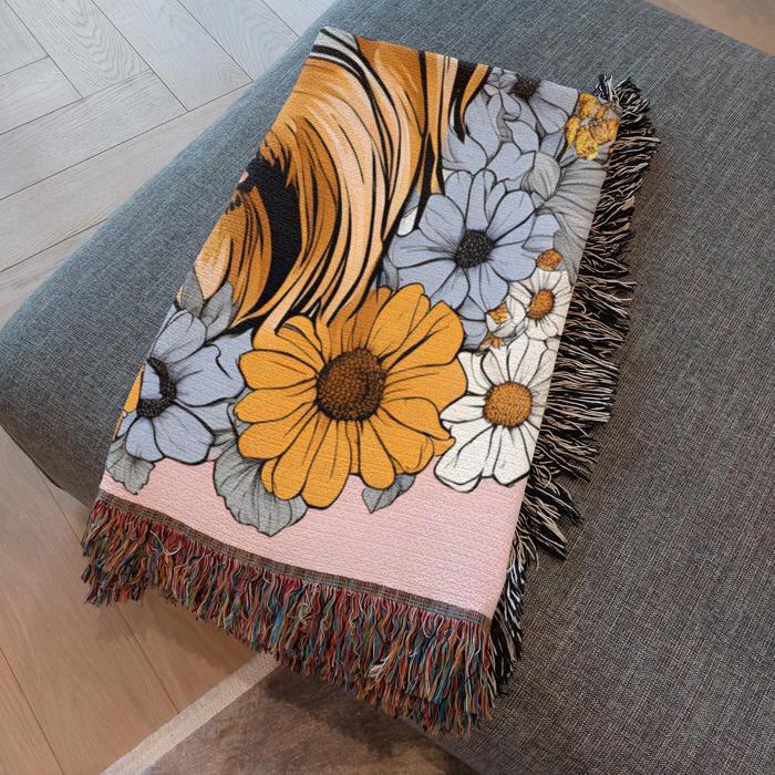 Custom Dog Breed Luxurious Woven Blanket
