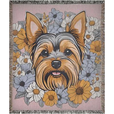 Custom Dog Breed Luxurious Woven Blanket