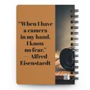  Photography and Travel Journal, Spiral Bound Writer gift, Photographer gift
