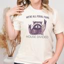  Raccoon House Divided Funny College Rivalry T-Shirt, Longhorns vs Aggies