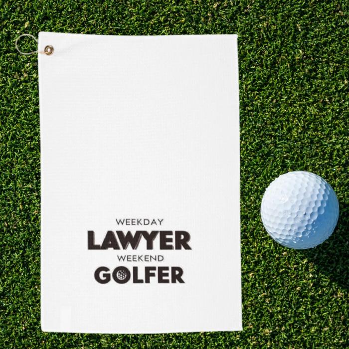 Lawyer Golf Fan Customizable Golf Towel, Custom Name or Initials Gift for Attorneys Judges Paralegals