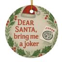  Mah Jongg Christmas Ornament,Funny Xmas Holiday Keepsake