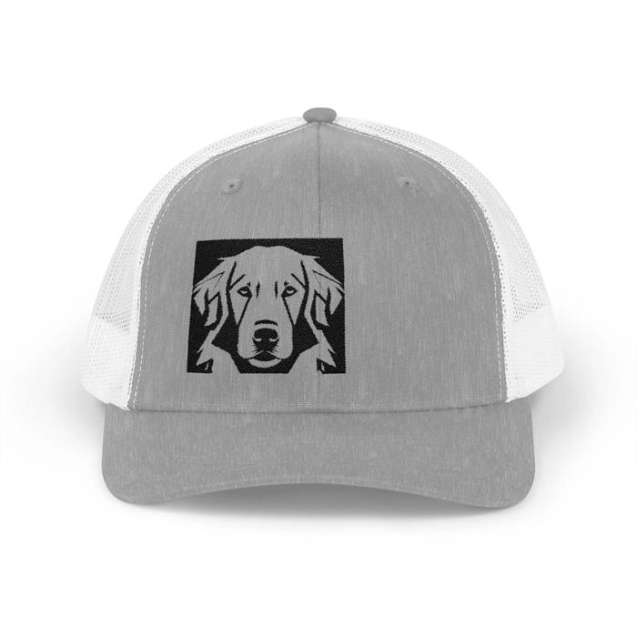 Custom Dog Breed Embroidered Trucker Hat, Trendy Offset Embroidery 