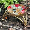  Brass Modern Bee and Butterfly Fountain for Flower Beds Bushes Potted Plants