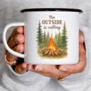  Campfire Forestcore Enamel Mug, Outdoor Lovers Unbreakable Coffee Cup