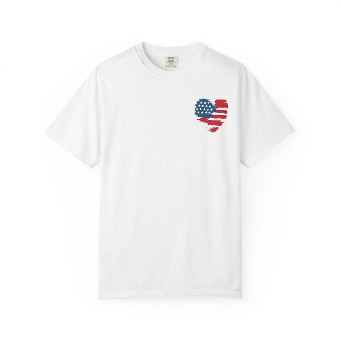 Patriotic USA Comfort Colors Front & Back Print T-shirt