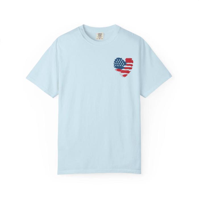 Patriotic USA Comfort Colors Front & Back Print T-shirt