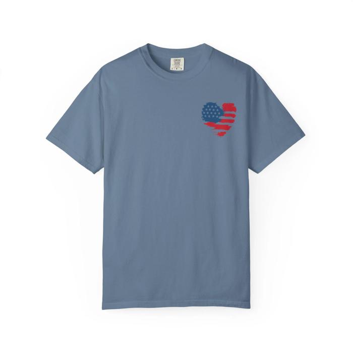 Patriotic USA Comfort Colors Front & Back Print T-shirt