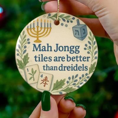 Mah Jongg Hanukkah Ornament,Funny Jewish Holiday Keepsake